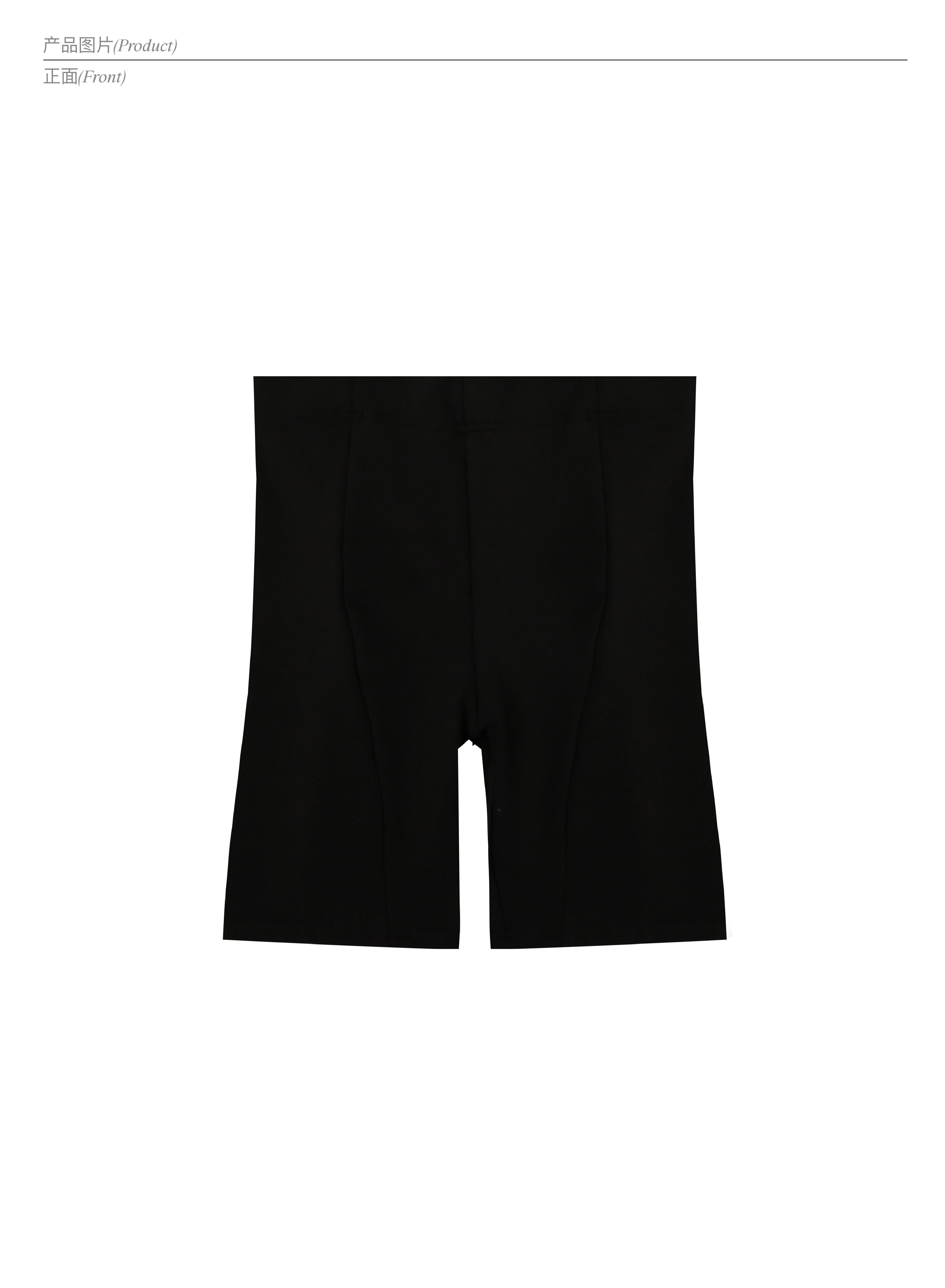 APRIORITY_Black_Slim_Fit_Logo_Elastic_Waist_Breathable_Women's_Quick_Dry_Cycling_Shorts_714677286925_MISSTT