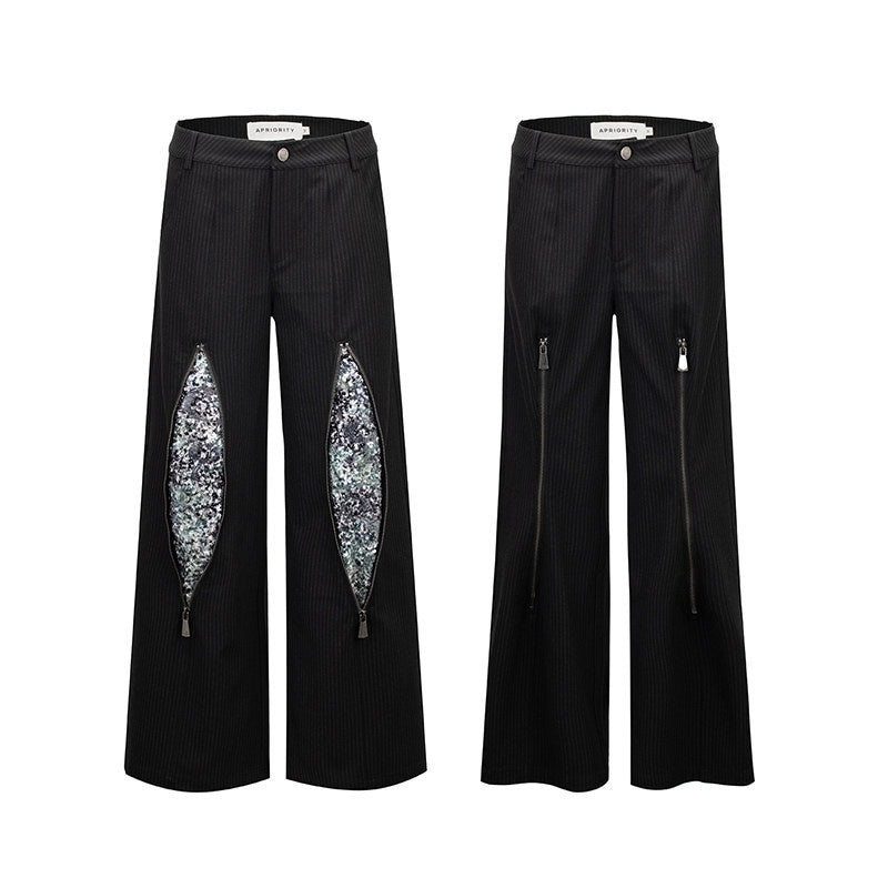APRIORITY_Black_Striped_Detachable_Firework_Skirt_Panel_Sequin_Women's_Nylon_Skorts_959399265705_MISSTT