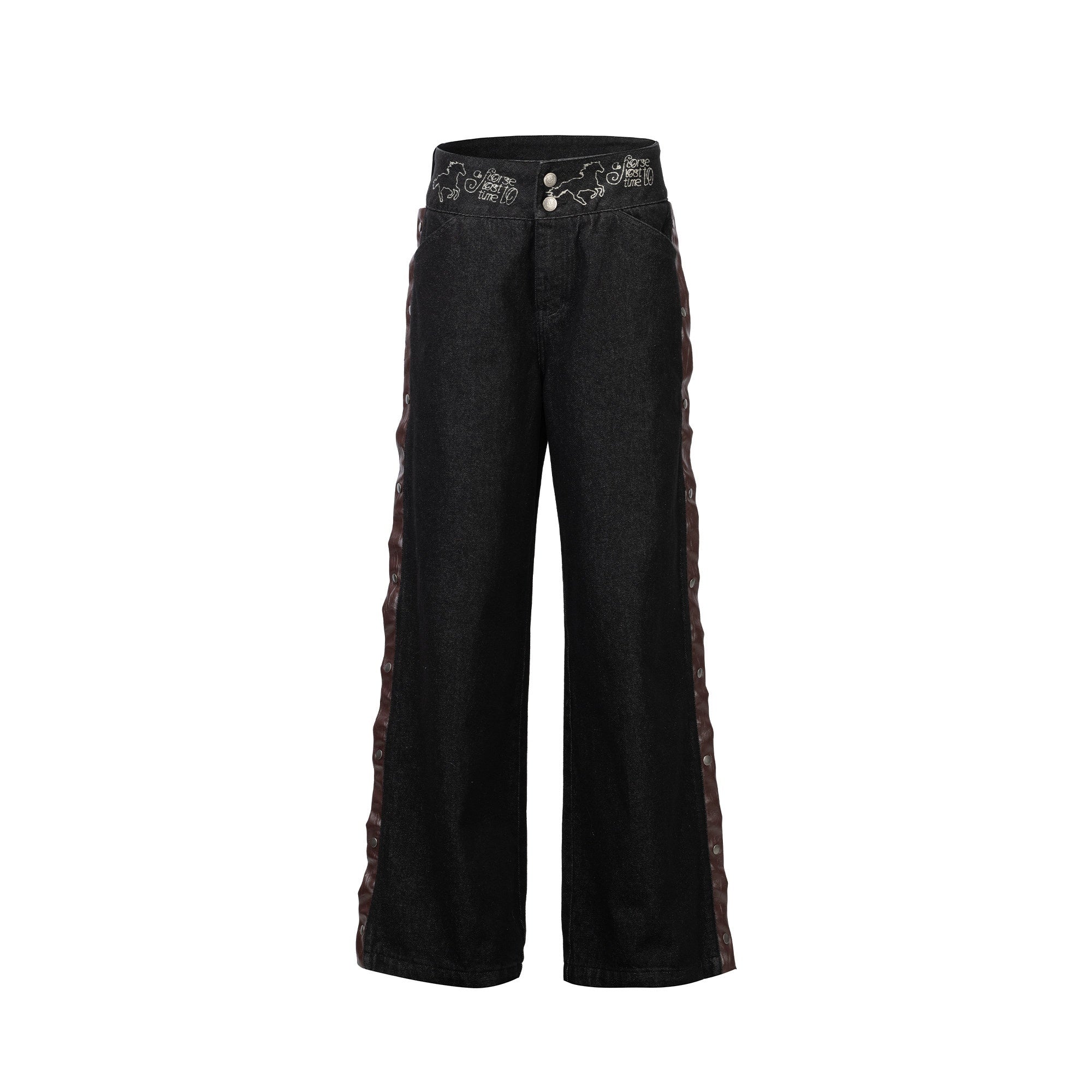 APRIORITY_Bleached_Print_Side_Seam_Distressed_Button_Women's_Cotton_Straight-leg_Jeans_1003986503987_MISSTT