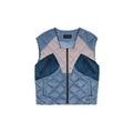 APRIORITY_Blue_Colorblock_Cut_Round_Neck_Loose_Fit_Women's_Down_Puffer_Vests_739068867499_MISSTT