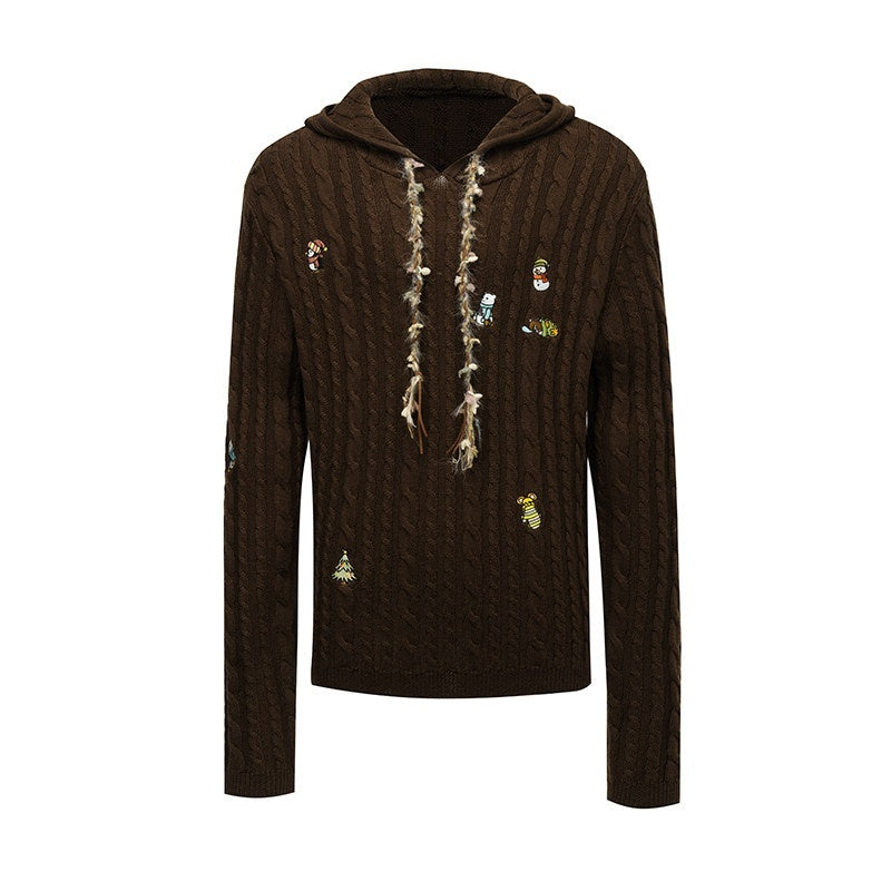 APRIORITY_Brown_Animal_Embroidered_Hooded_Women's_Wool_Blend_Pullover_Sweaters_980003674065_MISSTT