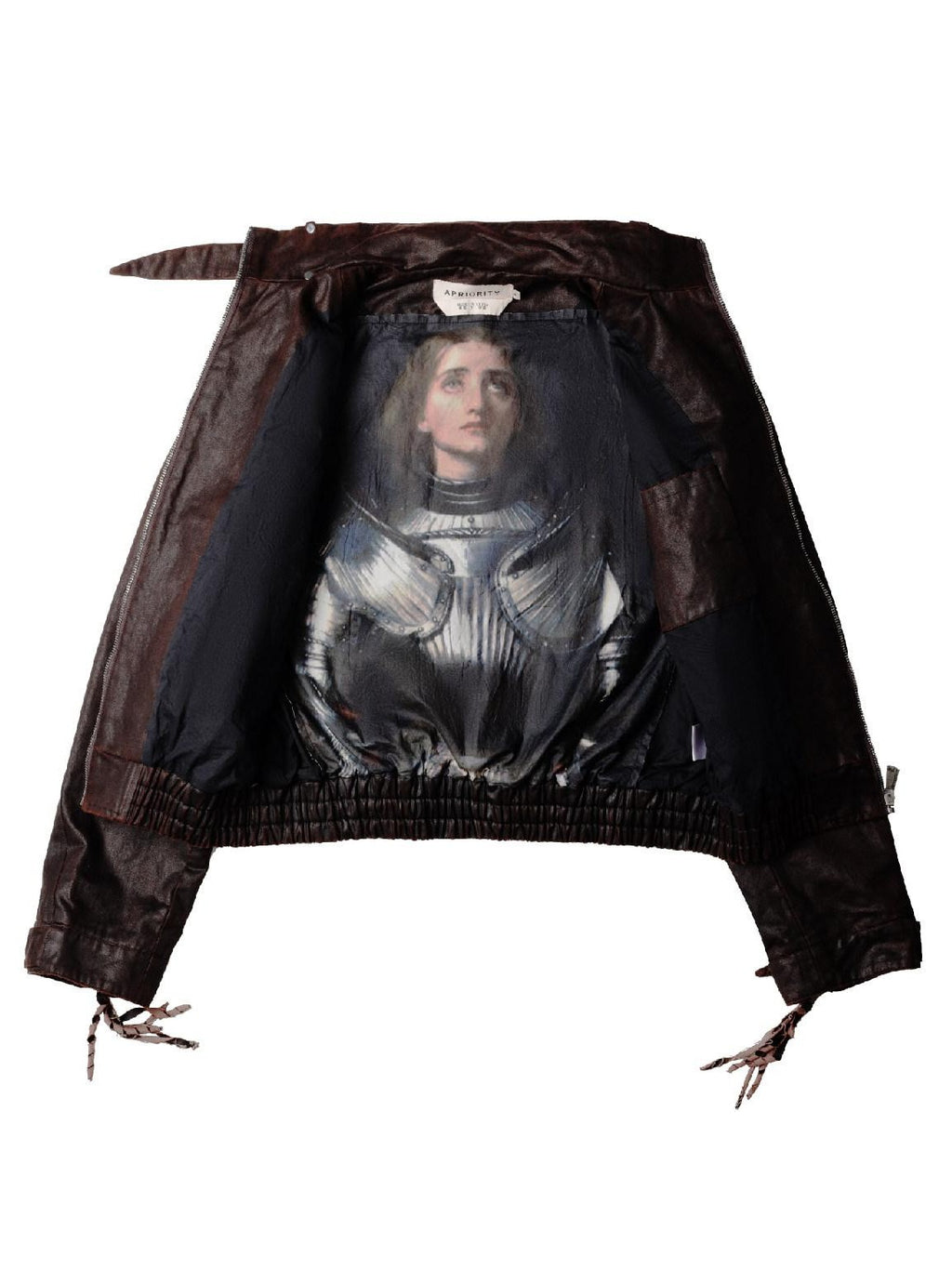 APRIORITY Burning Lily Lace Embroidered Floral Women's Faux Leather Leather Jackets