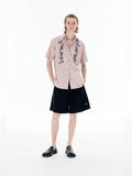 APRIORITY Casual Pleated Adjustable Waist Women's Polyester Spandex Blend Bermuda Shorts