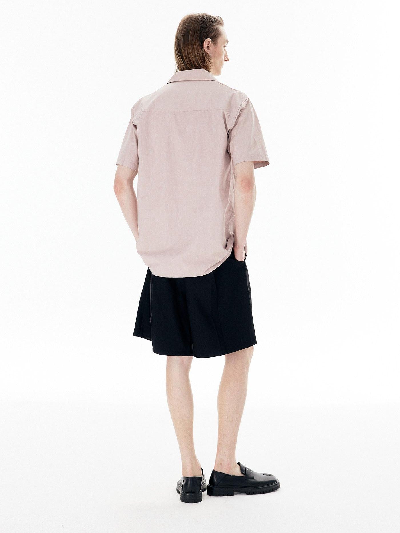 APRIORITY Casual Pleated Adjustable Waist Women's Polyester Spandex Blend Bermuda Shorts