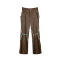 APRIORITY_Coffee_Brown_Special_Cut_Straight_Leg_Patchwork_Women's_Pu_Leather_Pants_738802360892_MISSTT