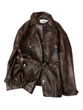 APRIORITY_Dark_Brown_Sequin_Embroidered_Belted_Midlength_Women's_Faux_Leather_Jackets_846885265954_MISSTT
