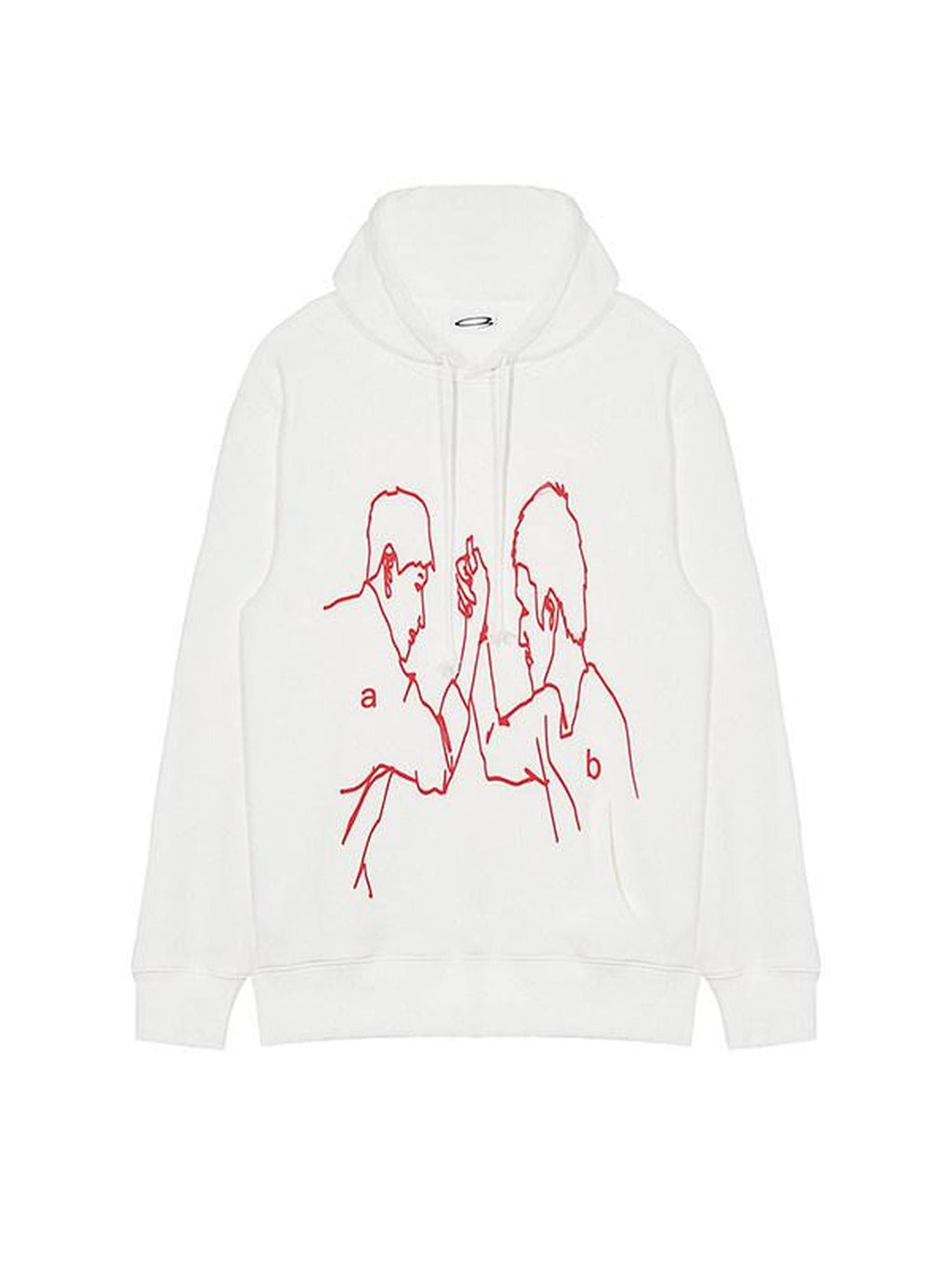 APRIORITY Deep Brown Arm Wrestling Print Inset Pocket Women's Cotton Hoodies