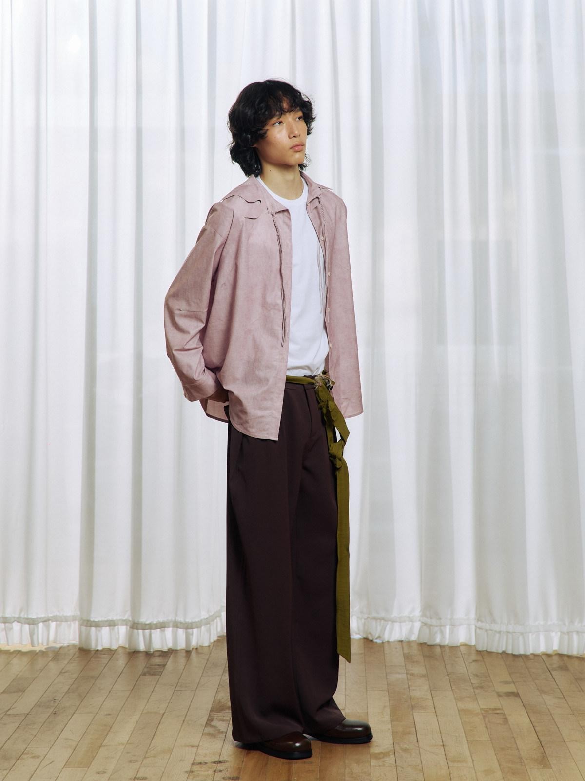 APRIORITY Deep Brown Floral Applique Waist Belt Women's Polyester Tailored Pants