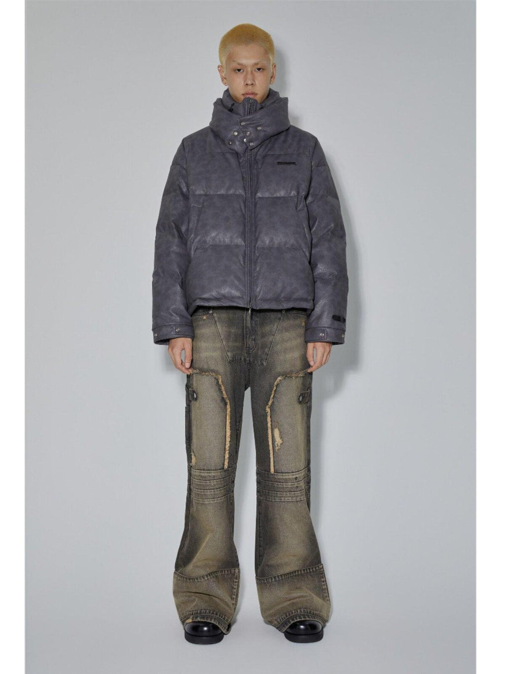 APRIORITY Deep Gray High Fill 90 Percent Puffer Women's White Duck Down Jackets