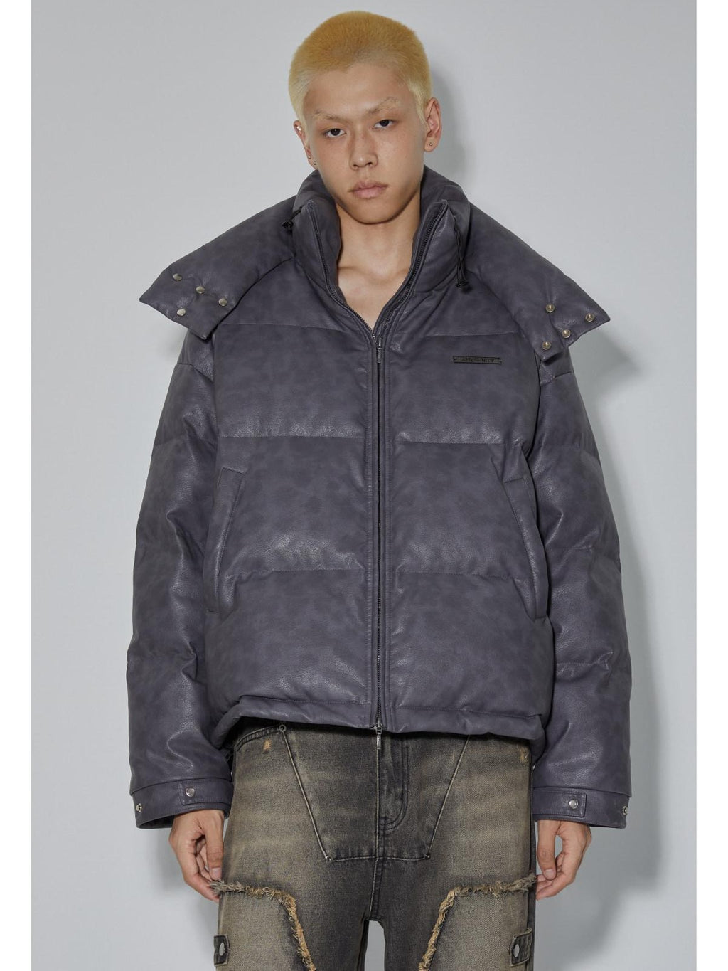 APRIORITY Deep Gray High Fill 90 Percent Puffer Women's White Duck Down Jackets