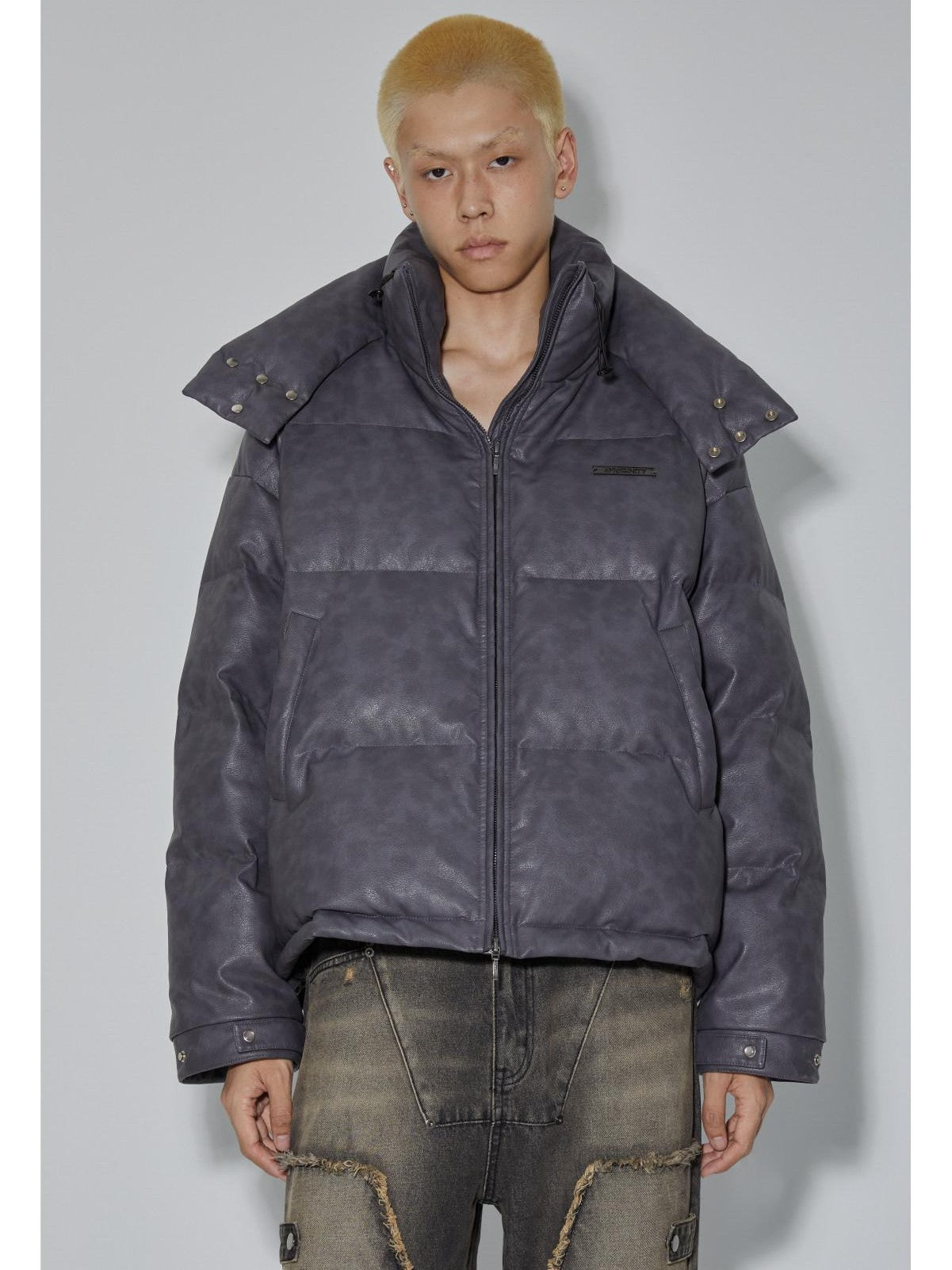APRIORITY Deep Gray High Fill 90 Percent Puffer Women's White Duck Down Jackets