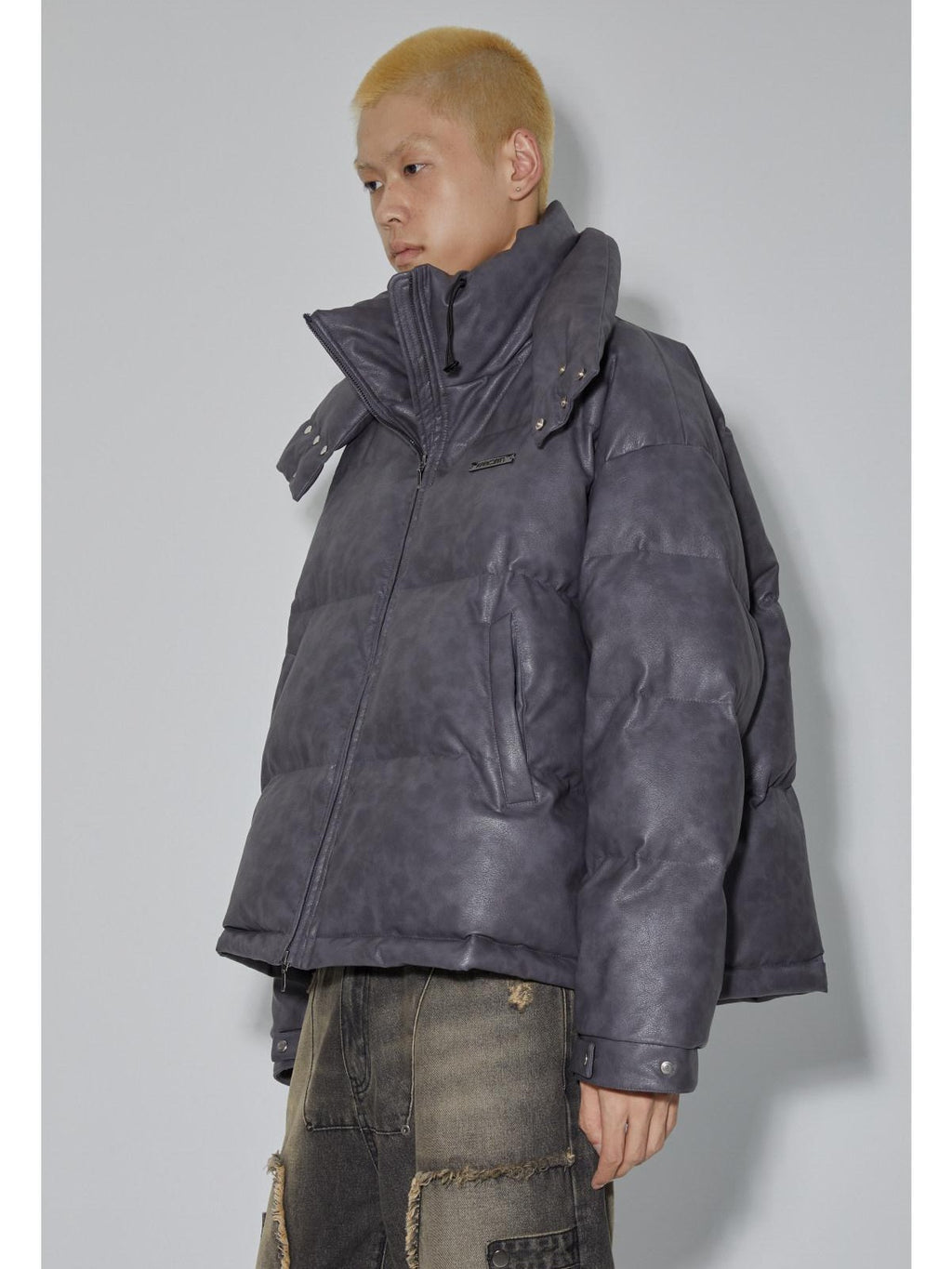 APRIORITY Deep Gray High Fill 90 Percent Puffer Women's White Duck Down Jackets