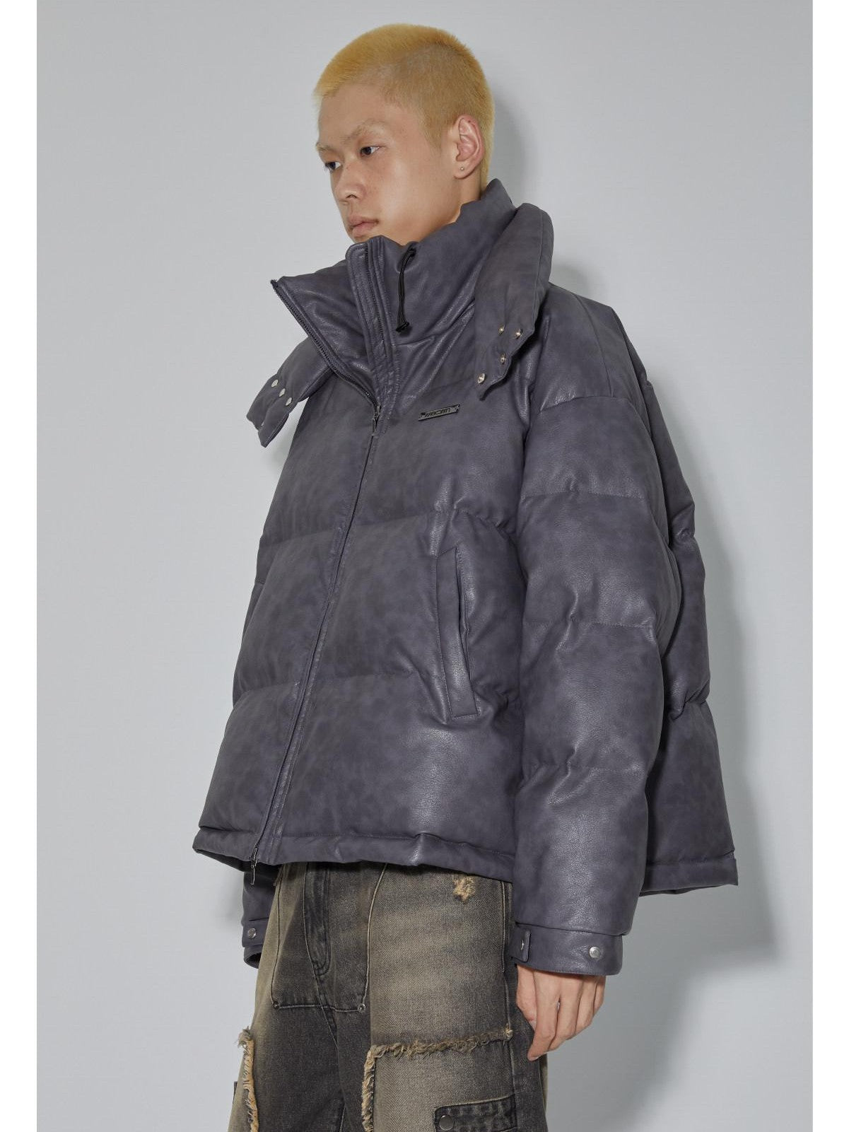 APRIORITY Deep Gray High Fill 90 Percent Puffer Women's White Duck Down Jackets