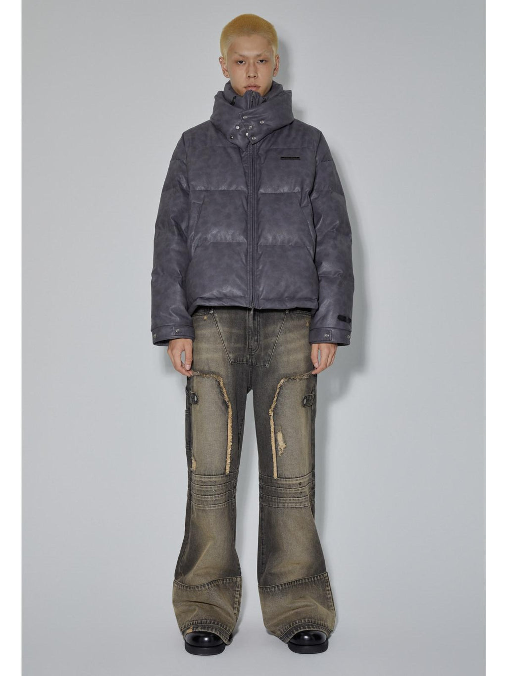 APRIORITY Deep Gray High Fill 90 Percent Puffer Women's White Duck Down Jackets