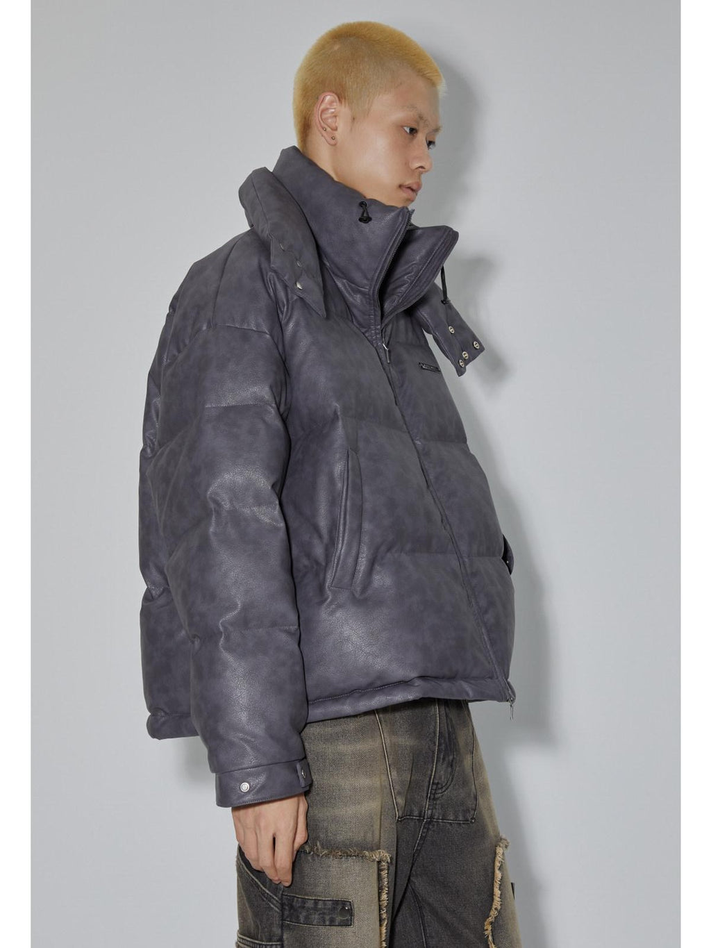 APRIORITY Deep Gray High Fill 90 Percent Puffer Women's White Duck Down Jackets