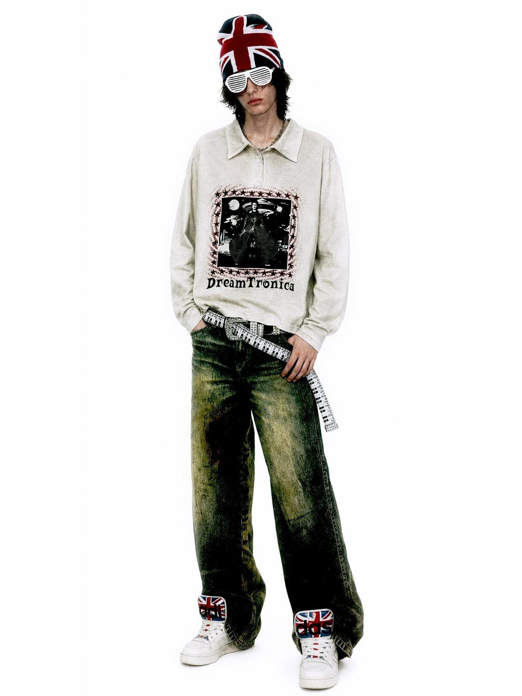 APRIORITY Distressed Print Loose Fit Women's Cotton Long Sleeve T-shirts