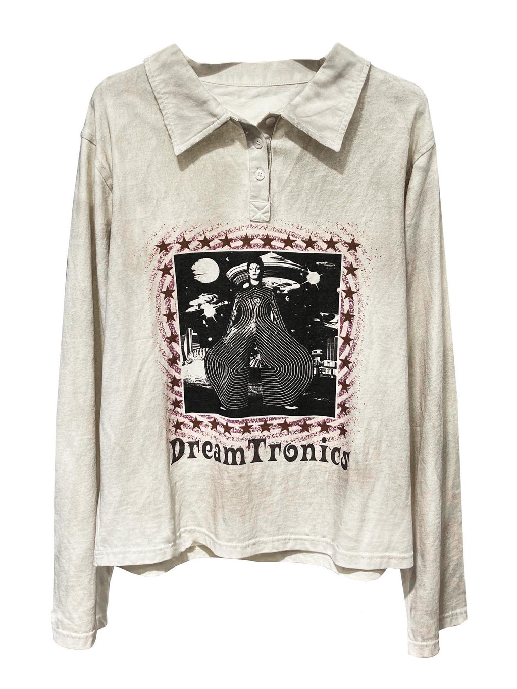 APRIORITY Distressed Print Loose Fit Women's Cotton Long Sleeve T-shirts
