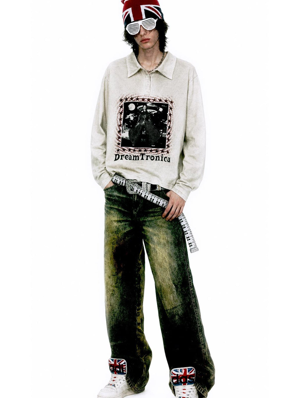 APRIORITY Distressed Print Loose Fit Women's Cotton Long Sleeve T-shirts