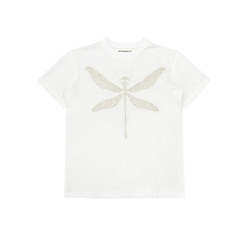 APRIORITY_Dragonfly_Lace_Cutout_Women's_Lyocell_Cotton_Short_Sleeve_T-shirts_871721220820_MISSTT