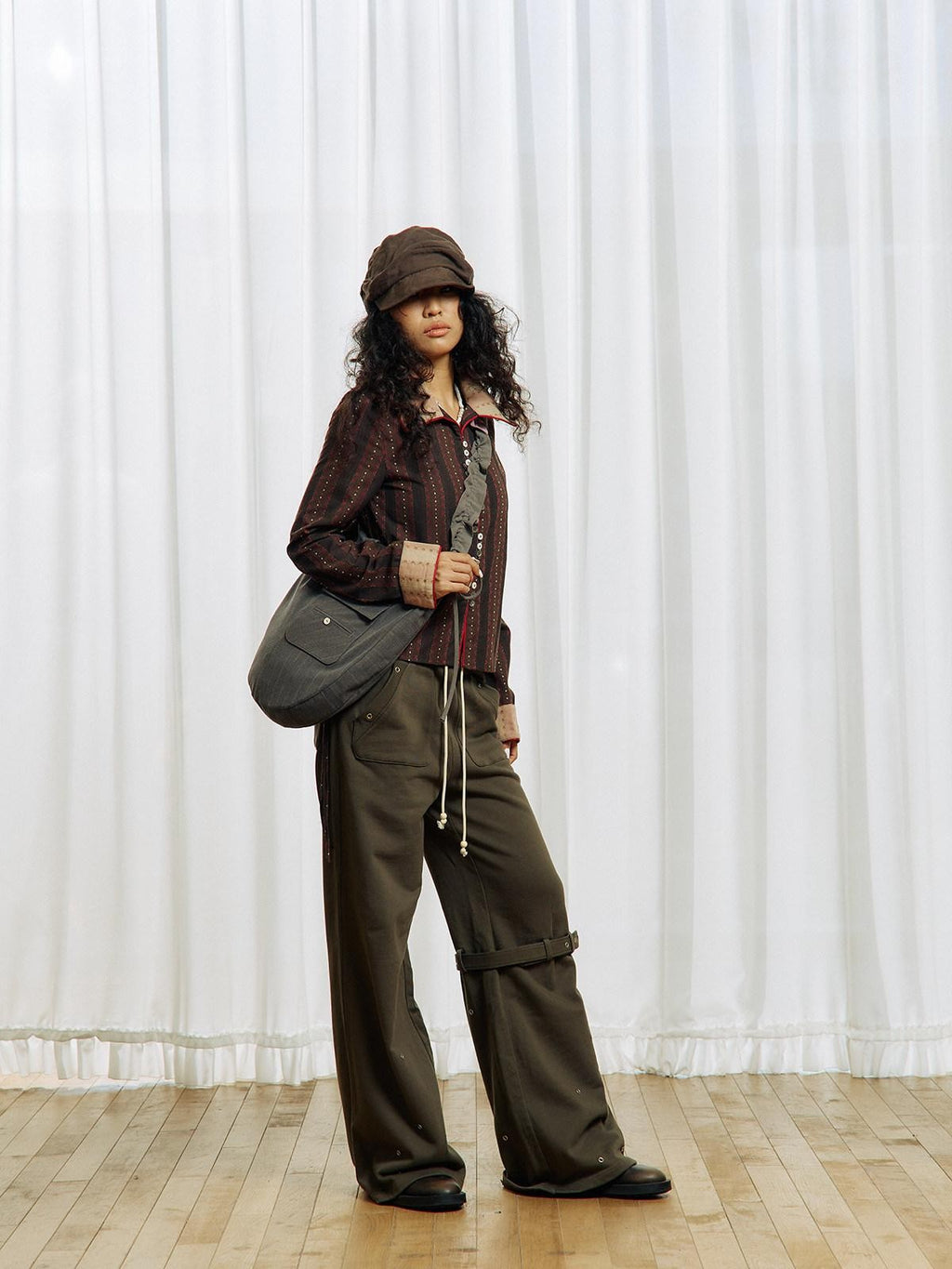 APRIORITY Drawstring Reversible Crossbody Shoulder Tote Women's Polyester Handbags