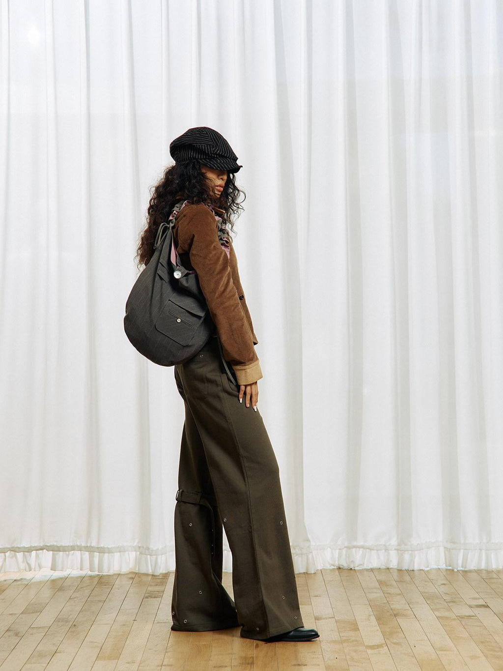 APRIORITY Drawstring Reversible Crossbody Shoulder Tote Women's Polyester Handbags