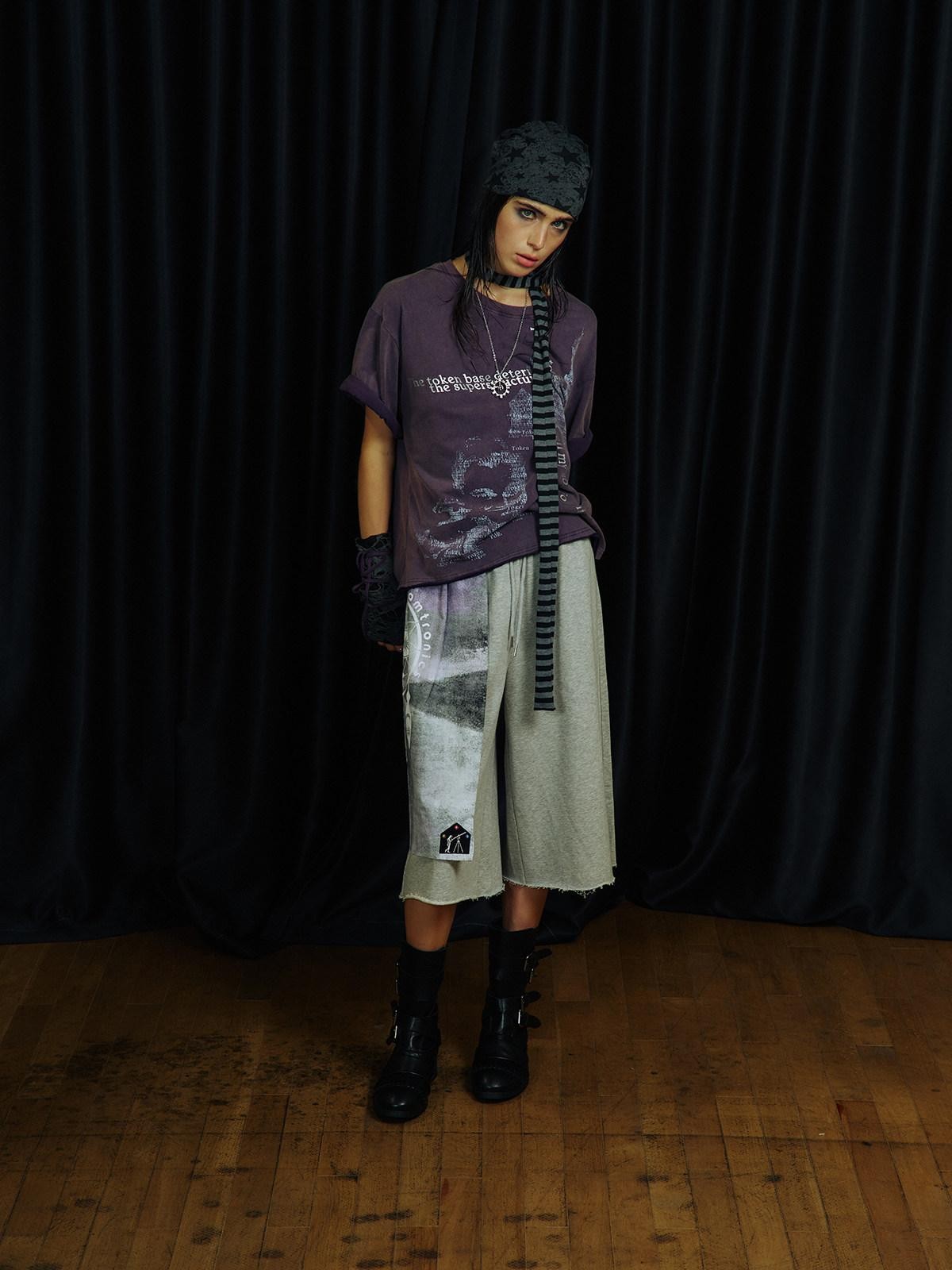 APRIORITY Dreamcatcher Print Skirt Panel Rolled Hem Drawstring Women's Athletic Shorts