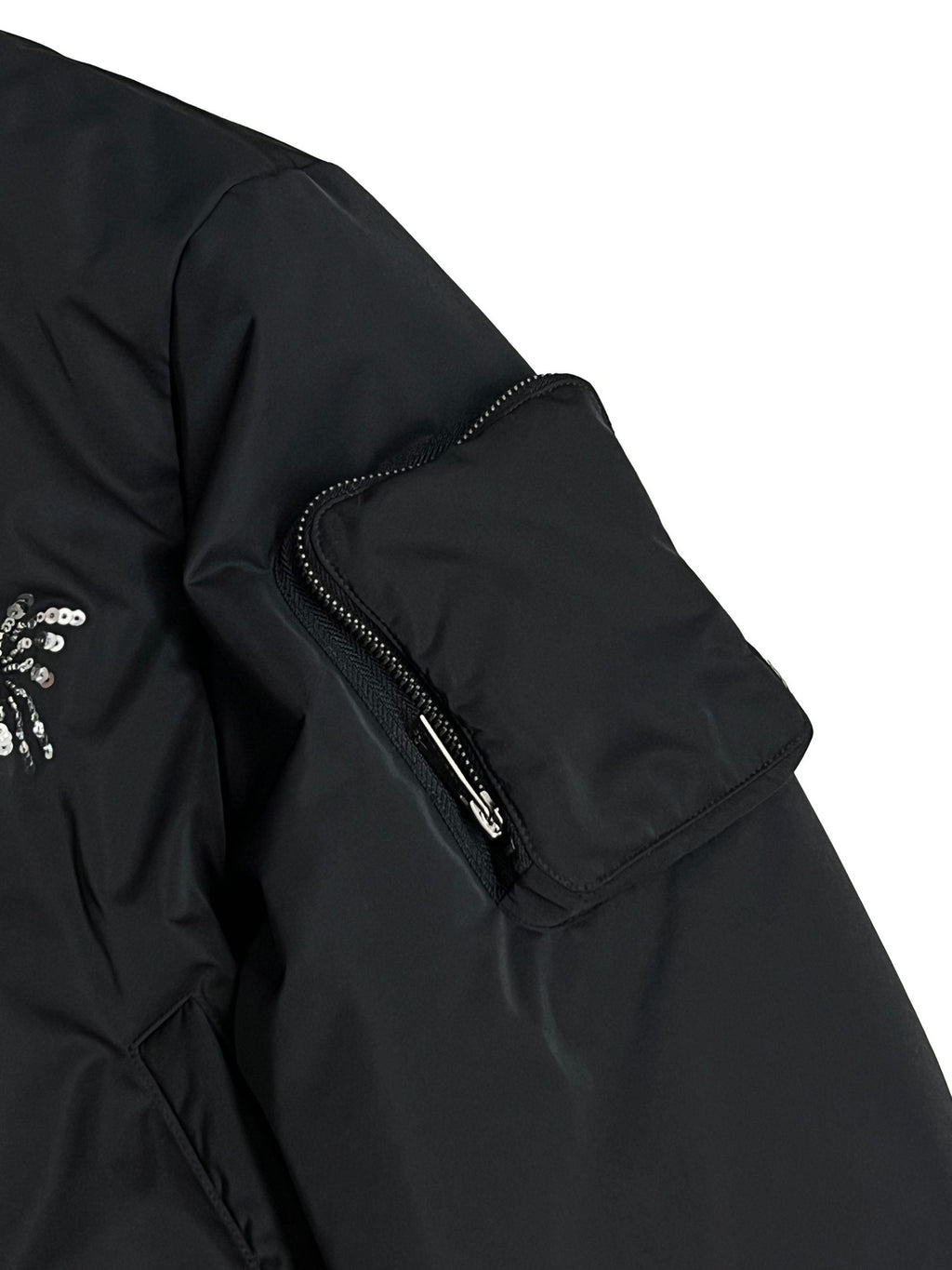 APRIORITY Firework Bead Tube Embroidery Stand Collar Women's Polyester Puffer Jackets