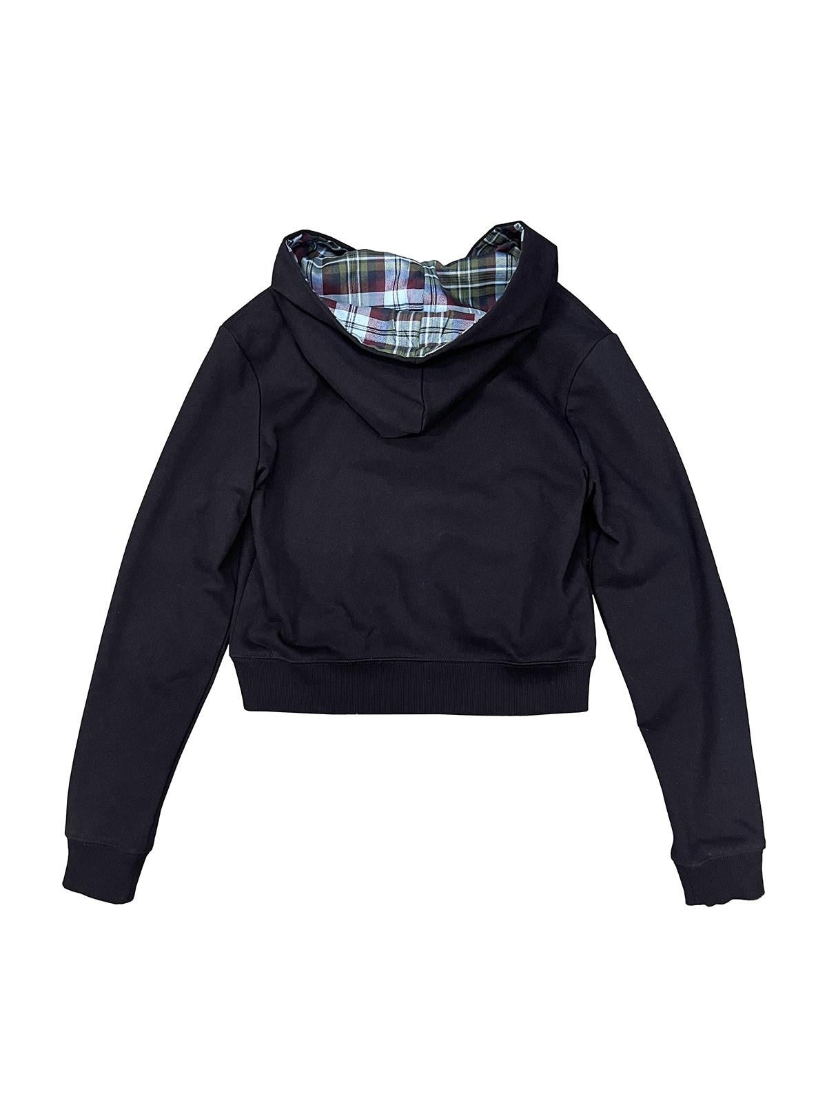 APRIORITY Firework Sequin Embroidered 3d Plaid Women's Cotton Blend Hoodies