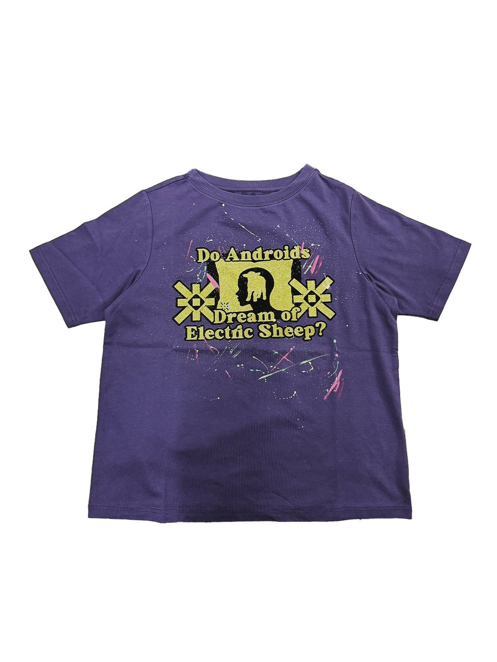 APRIORITY_Glitter_Ink_Splash_Electronic_Sheep_Women's_Combed_Cotton_Short_Sleeve_T-shirts_1053904038414_MISSTT