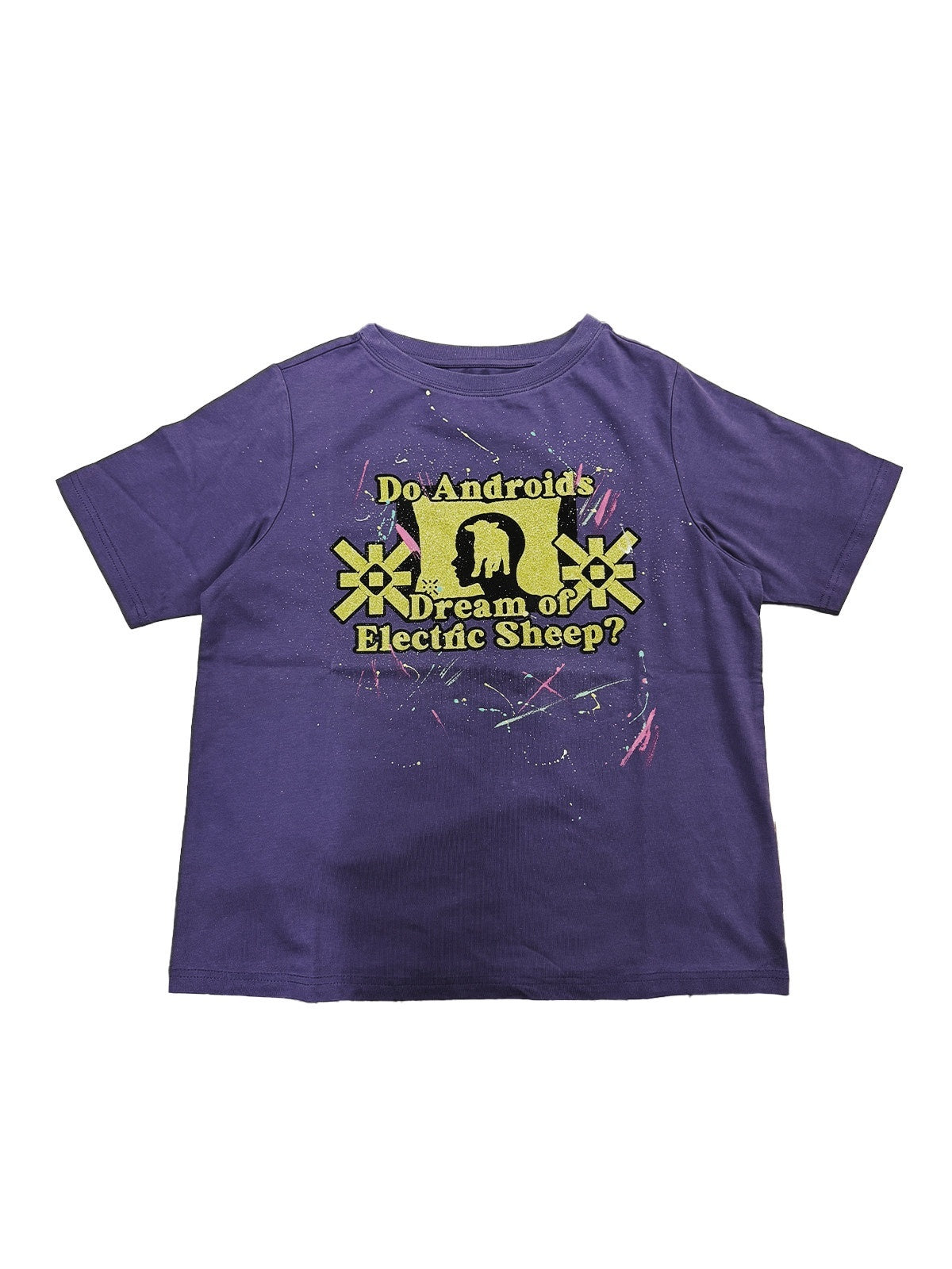 APRIORITY_Glitter_Ink_Splash_Electronic_Sheep_Women's_Combed_Cotton_Short_Sleeve_T-shirts_1053904038414_MISSTT