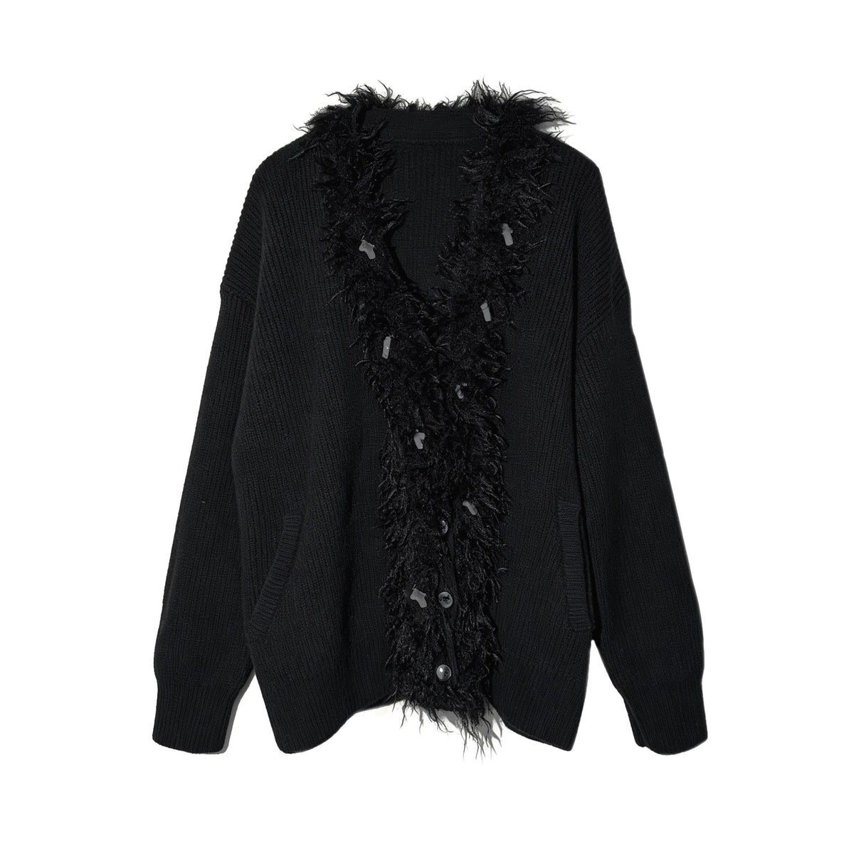 APRIORITY_Gothic_Cross_Pendant_Print_Faux_Fur_V-neck_Women's_Knit_Cardigans_1087833148932_MISSTT