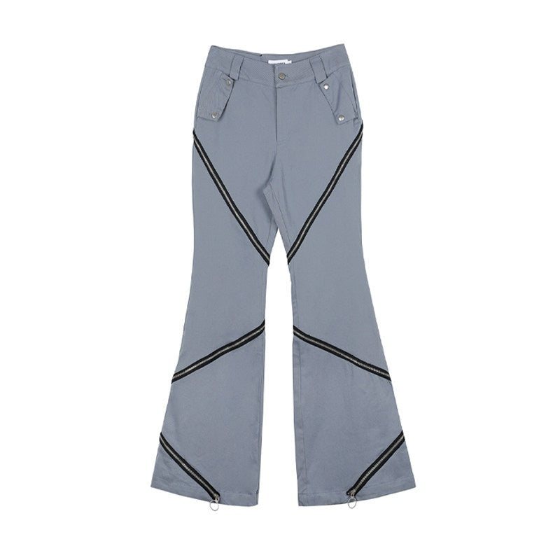 APRIORITY_Gray_Zippered_High_Street_Casual_Women's_Cotton_Bootcut_Pants_737480298849_MISSTT
