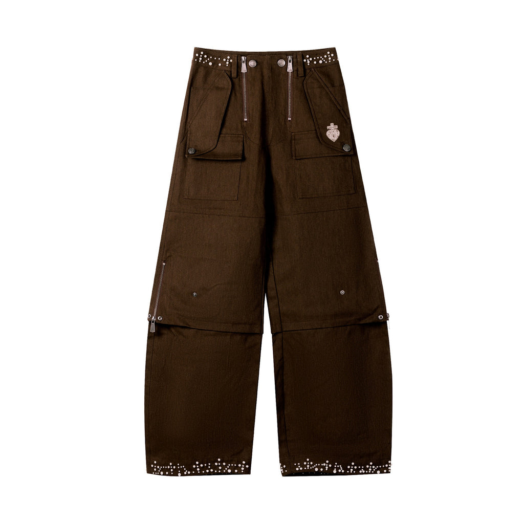 APRIORITY_Khaki_Beaded_Digital_Print_Curved_Blade_Women's_Cotton_Cargo_Pants_1014241094149_MISSTT