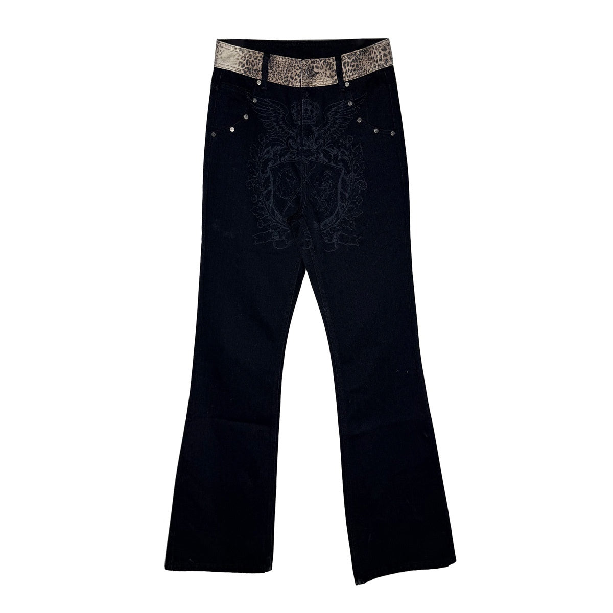 APRIORITY_Laser_Burnout_Leopard_Waist_Studded_Embroidered_Women's_Cotton_Blend_Straight_Jeans_1083727174595_MISSTT