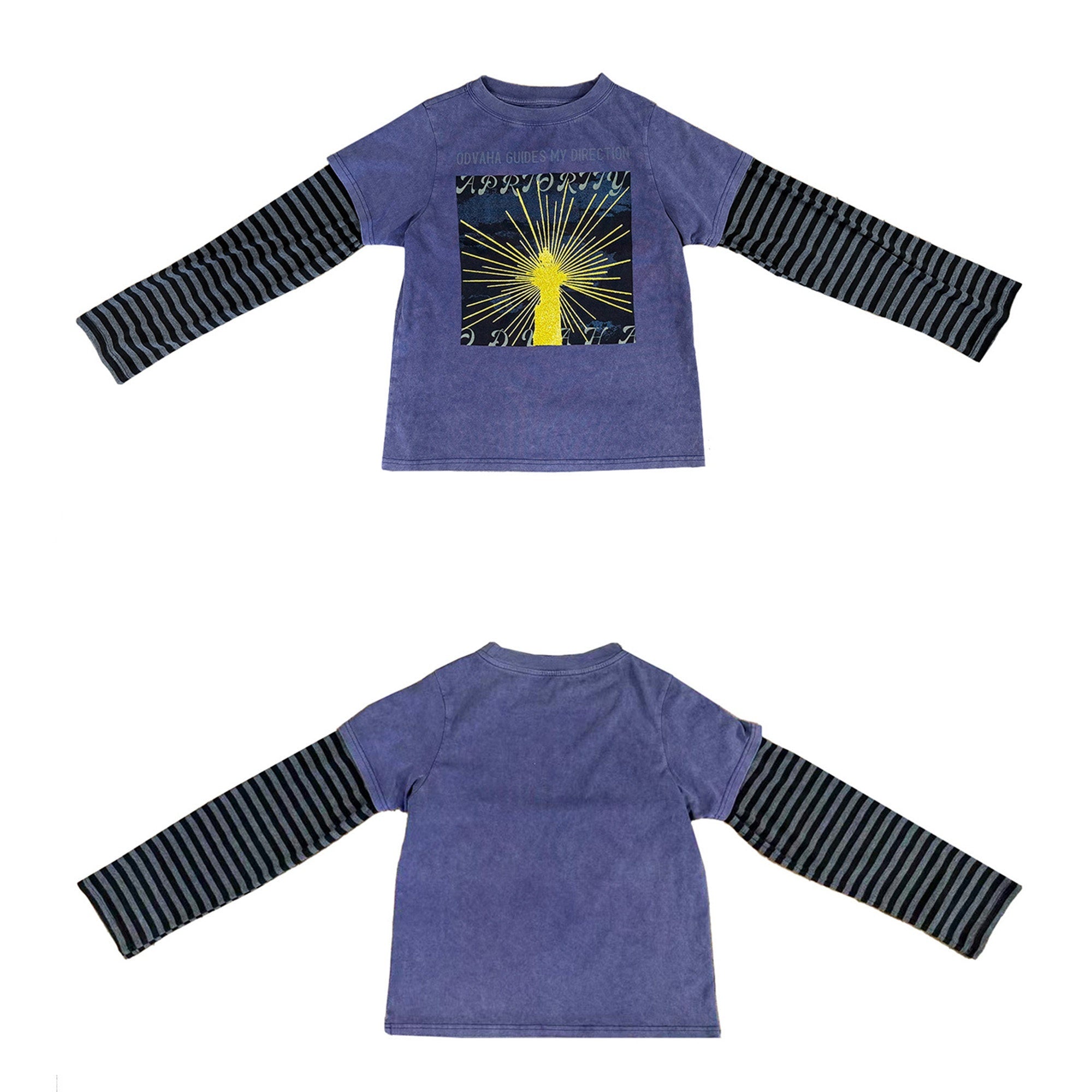 APRIORITY_Lighthouse_Glitter_Print_Striped_Patchwork_Women's_Cotton_Long_Sleeve_T-shirts_1066372464225_MISSTT