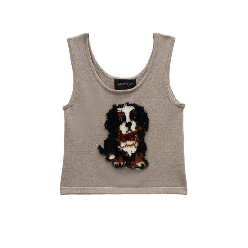 APRIORITY_Lilac_Knitted_Dog_Motif_Textured_Women's_Viscose_Short_Sleeve_T-shirts_768264914514_MISSTT