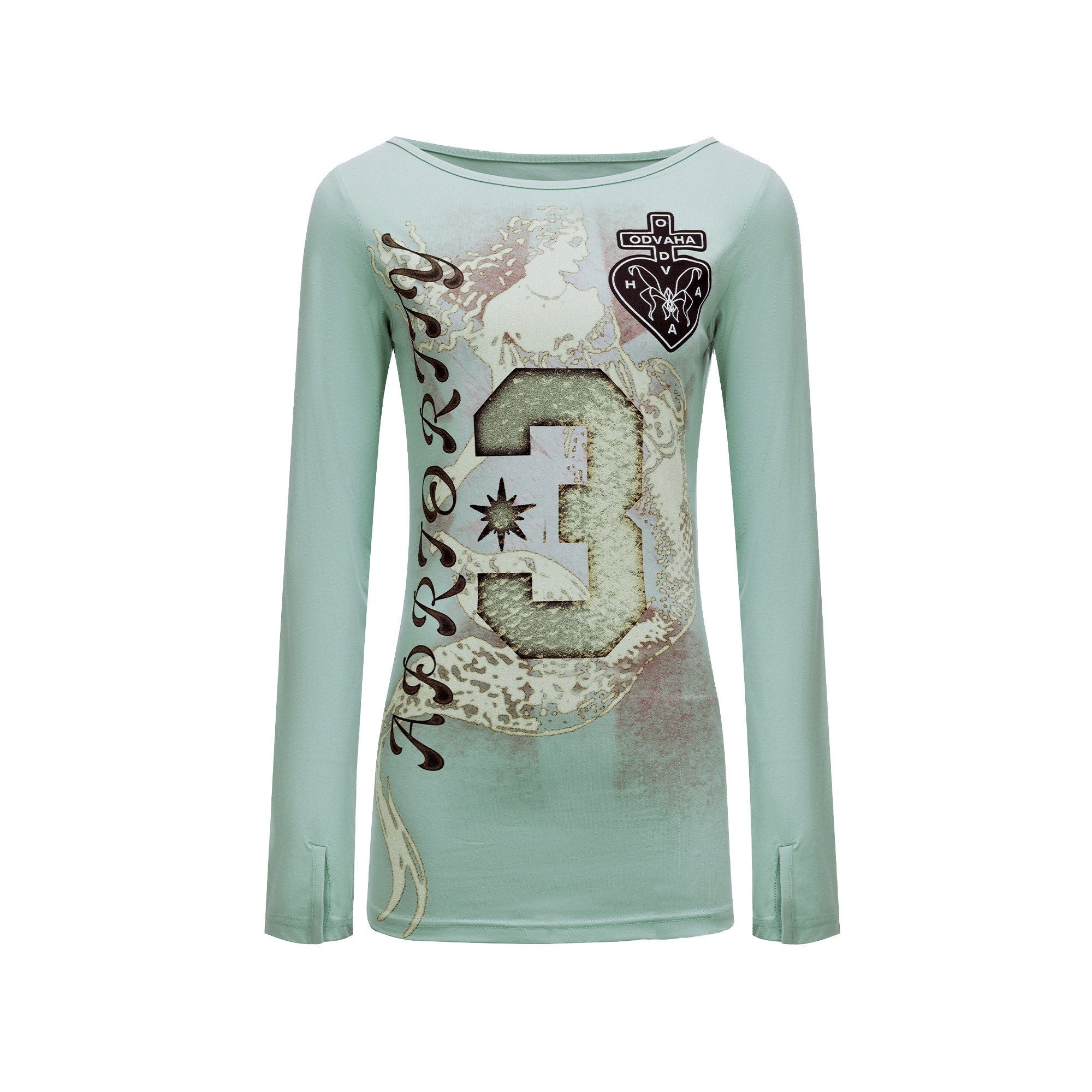 APRIORITY_Mint_Cooling_Mermaid_Digital_Print_Women's_Cotton_Poly_Long_Sleeve_T-shirts_1014224270493_MISSTT