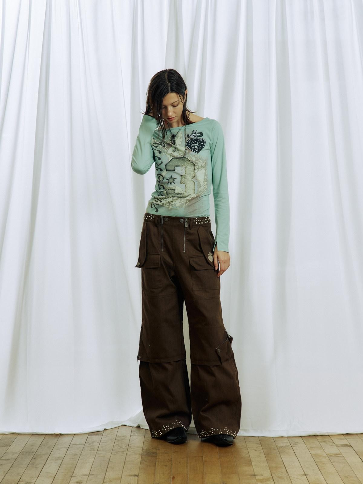 APRIORITY Mint Cooling Mermaid Digital Print Women's Cotton Poly Long Sleeve T-shirts