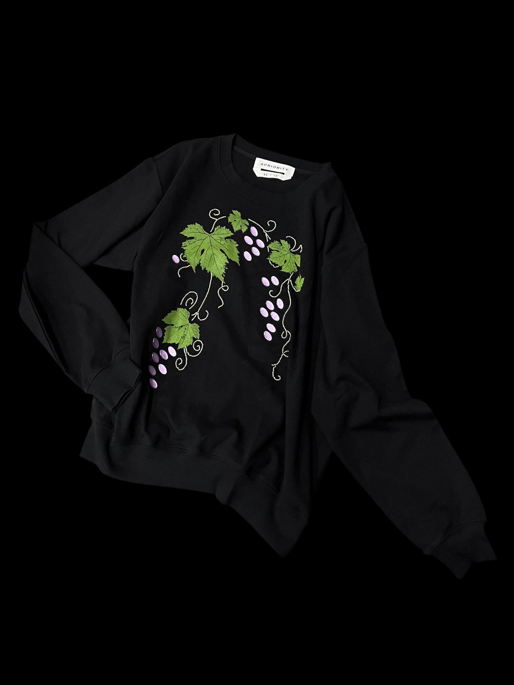 APRIORITY Mottled Botanical Print Self Heating Fabric Women's Cotton Blend Sweatshirts