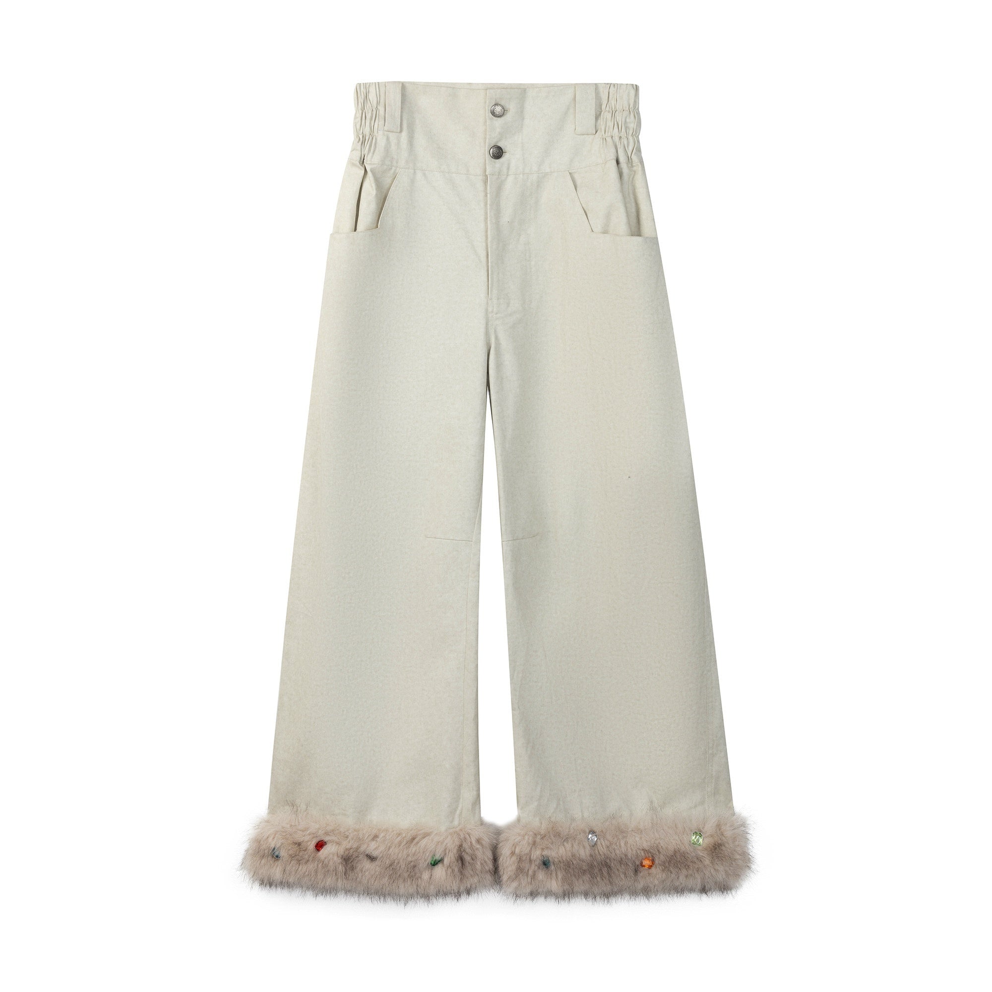 APRIORITY_Plush_Hem_Rhinestone_Splice_Distressed_Textured_Print_Women's_Cotton_Chinos_1003217424237_MISSTT