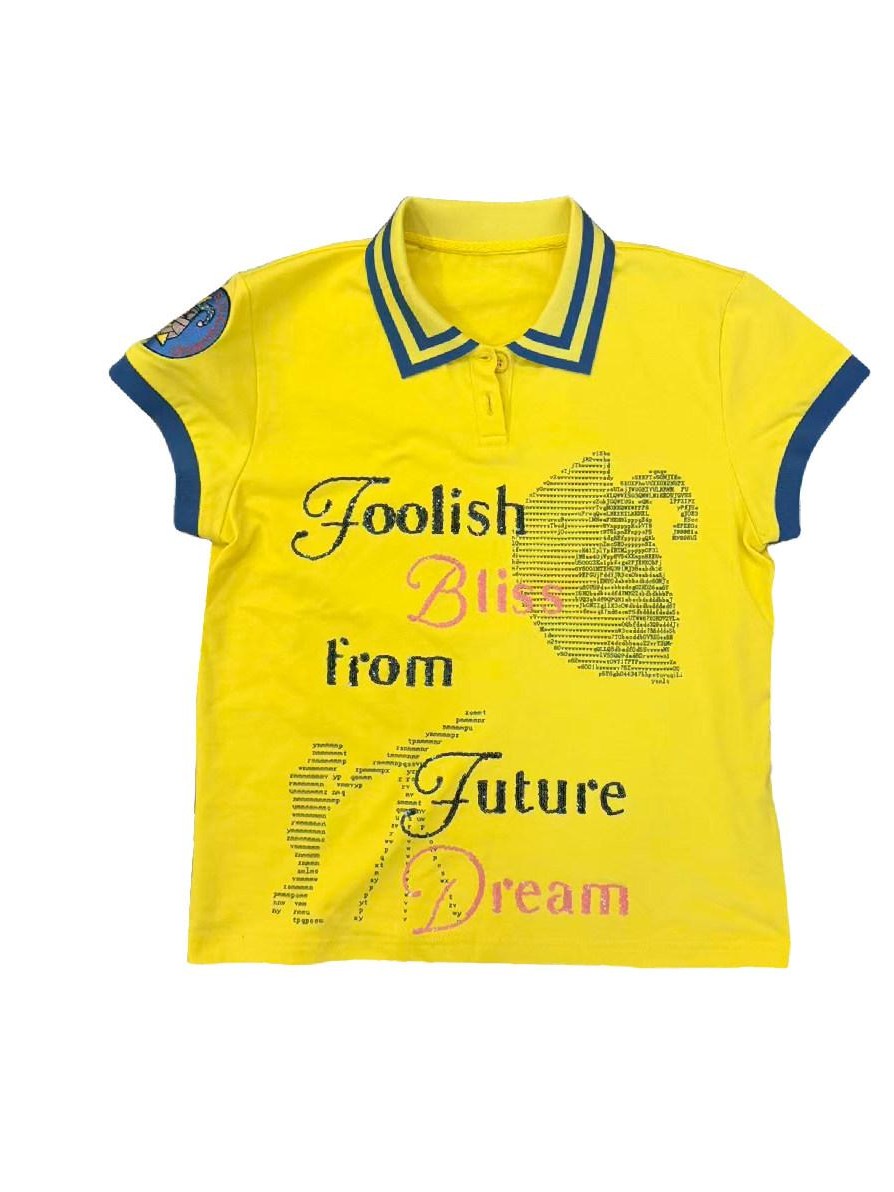 APRIORITY Sequin Embroidered Colorblock Polo Women's Cropped Short Sleeve T-shirts