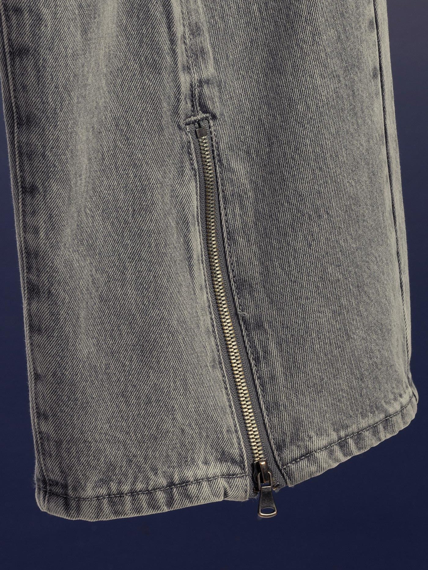 APRIORITY Silver Firework Print Relaxed High Waist Women's Cotton Denim Straight-leg Jeans