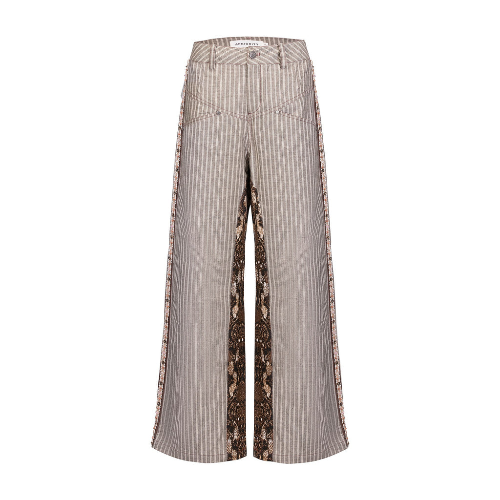 APRIORITY_Snake_Print_Embroidered_Striped_Womens_Straight-leg_Pants_923121224478_MISSTT
