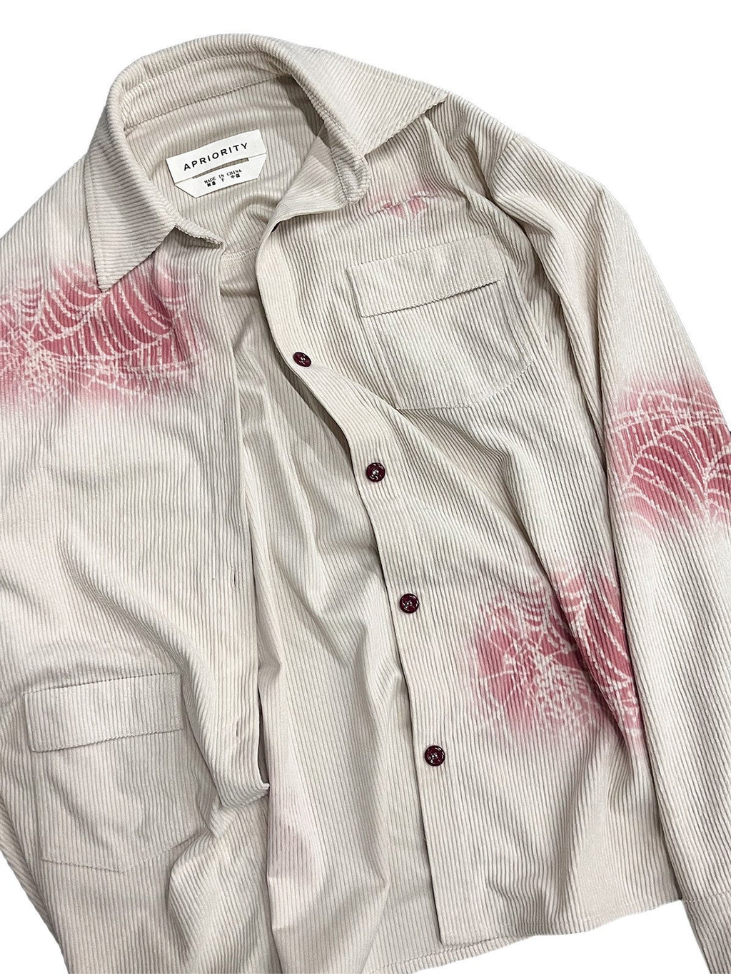 APRIORITY_Spray_Dyed_Corduroy_Woven_Asymmetric_Flap_Pocket_Women's_Polyester_Shirts_844233878803_MISSTT