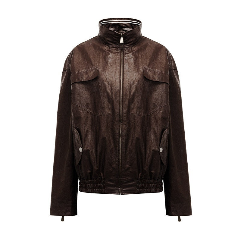 APRIORITY_Stand_Collar_Waxed_Stowable_Hood_Striped_Embroidery_Women's_Leather_Jackets_979977674768_MISSTT