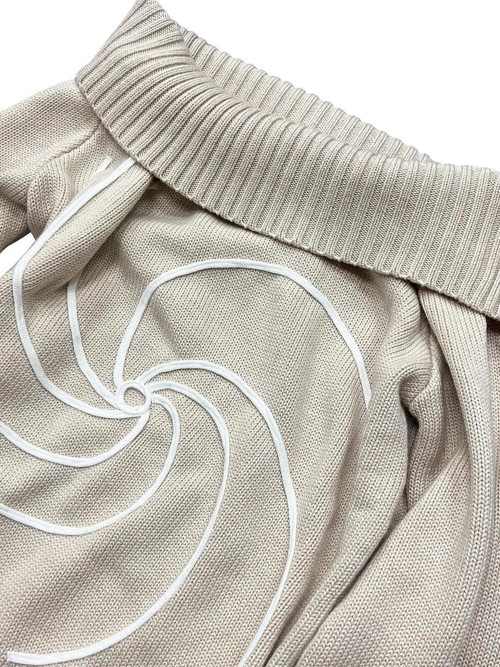 APRIORITY Swirl Knit Wide Neckline Women's Wool Blend Off-shoulder Sweaters