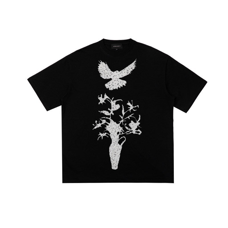 APRIORITY_Vintage_Lace_Cutout_Patchwork_Bird_Print_Women's_Cotton_Short_Sleeve_T-shirts_768204056417_MISSTT