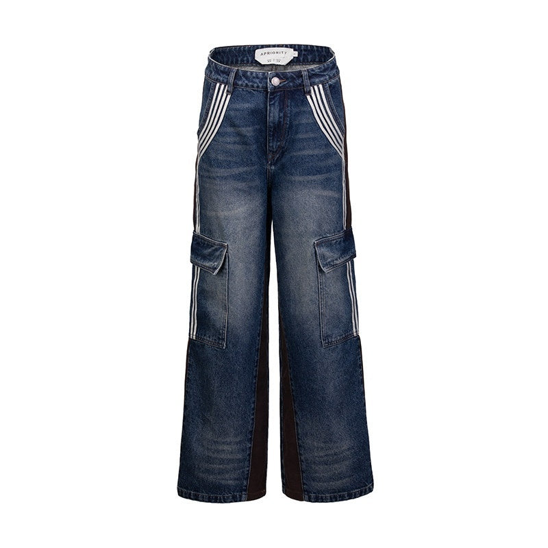 APRIORITY_Washed_Blue_Line_Trim_Leather_Patchwork_Women's_Denim_Straight-leg_Jeans_959381253289_MISSTT