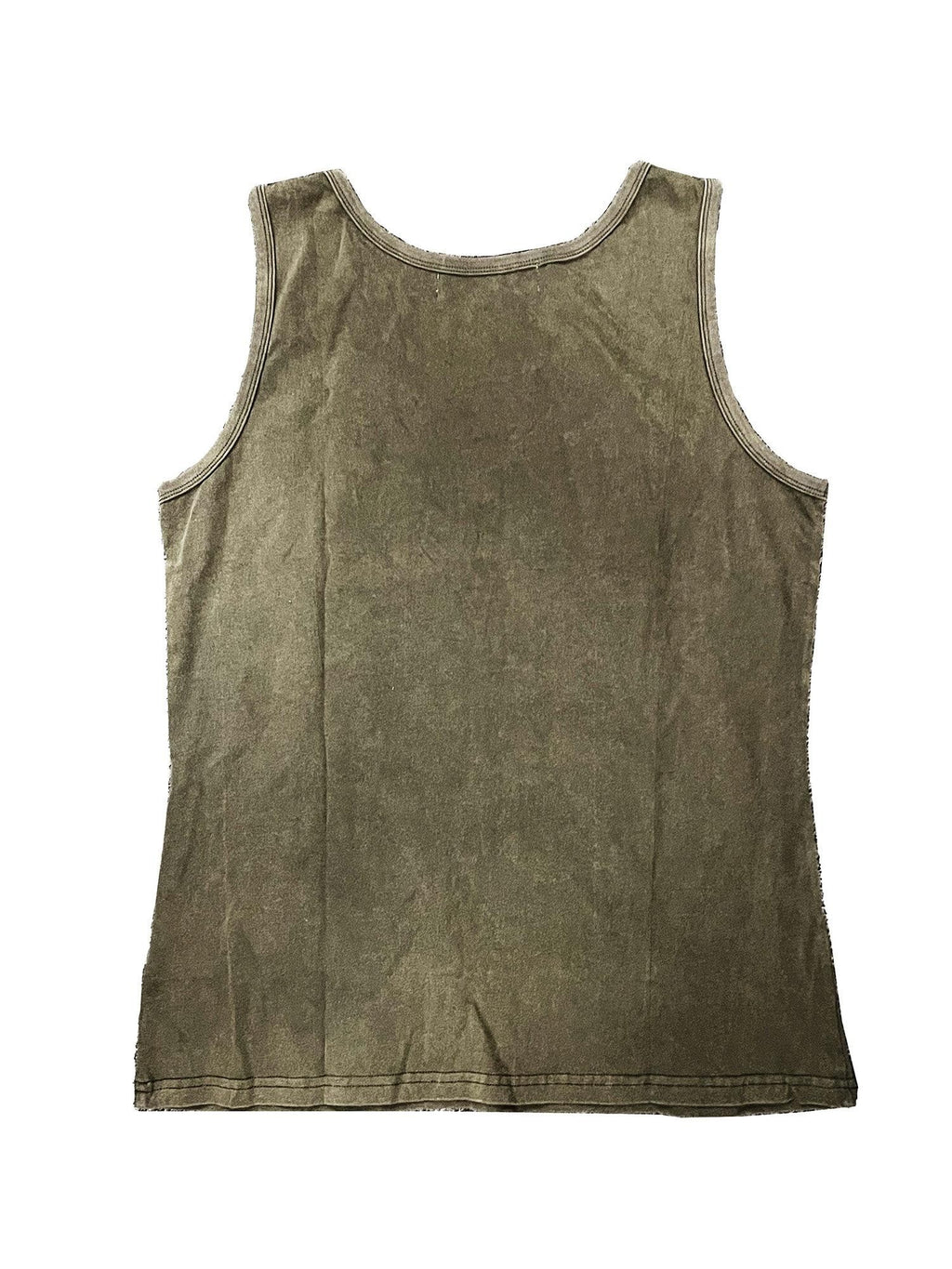 APRIORITY Washed Ink Splatter Distressed Embroidered Cross Metal Women's Cotton Tank Tops