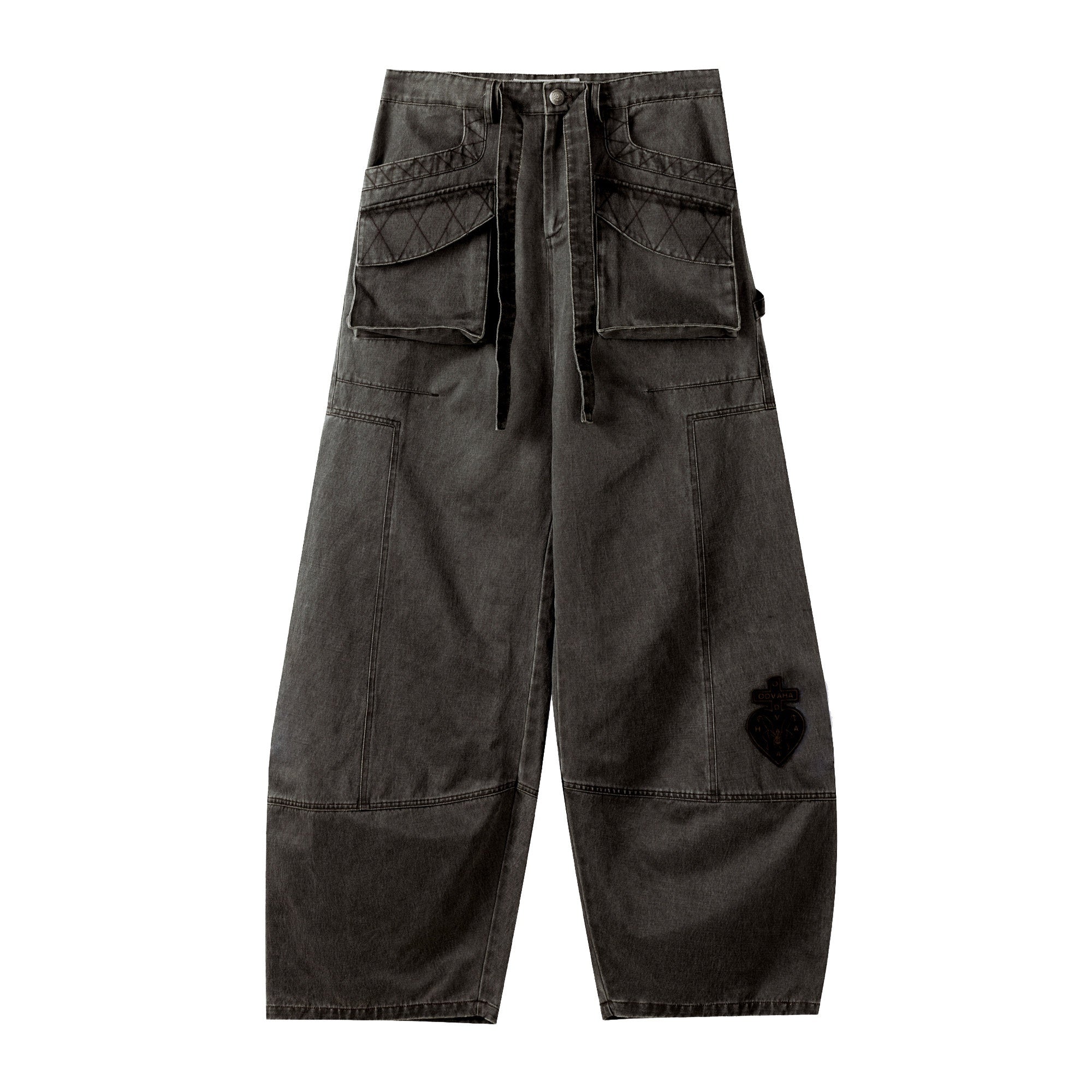 APRIORITY_Waxed_Enzyme_Washed_Multi_Pocket_Curved_Cut_Women's_Polyester_Cotton_Cargo_Pants_1014245002809_MISSTT